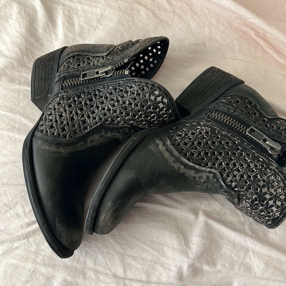 Corral distressed ankle booties